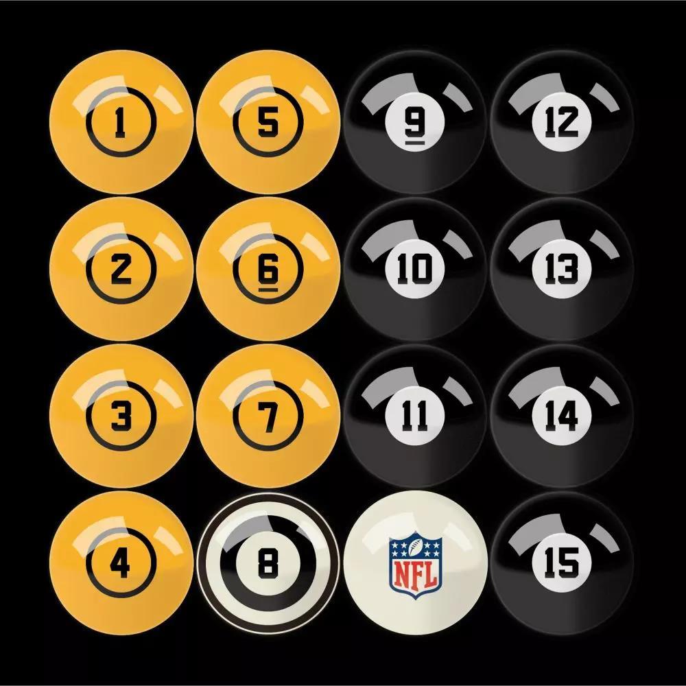 Pittsburgh Steelers Billiard Balls With Numbers For Sale