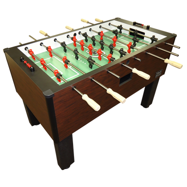 Shelti PRO FOOS II Deluxe Mahogany Foosball Table with 3-Man Goalie CS-D-FM - Game Room Shop